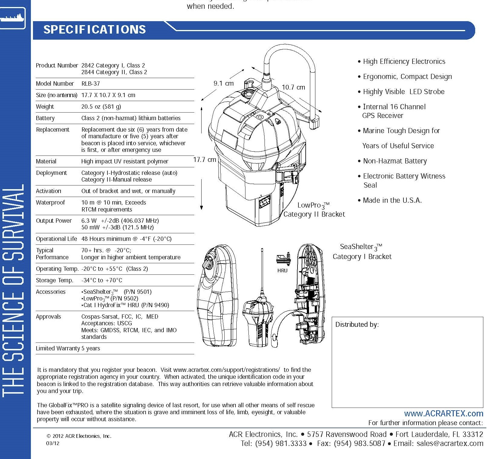 ACR Electronics (USA) GlobalFix / ResQLink EPIRB